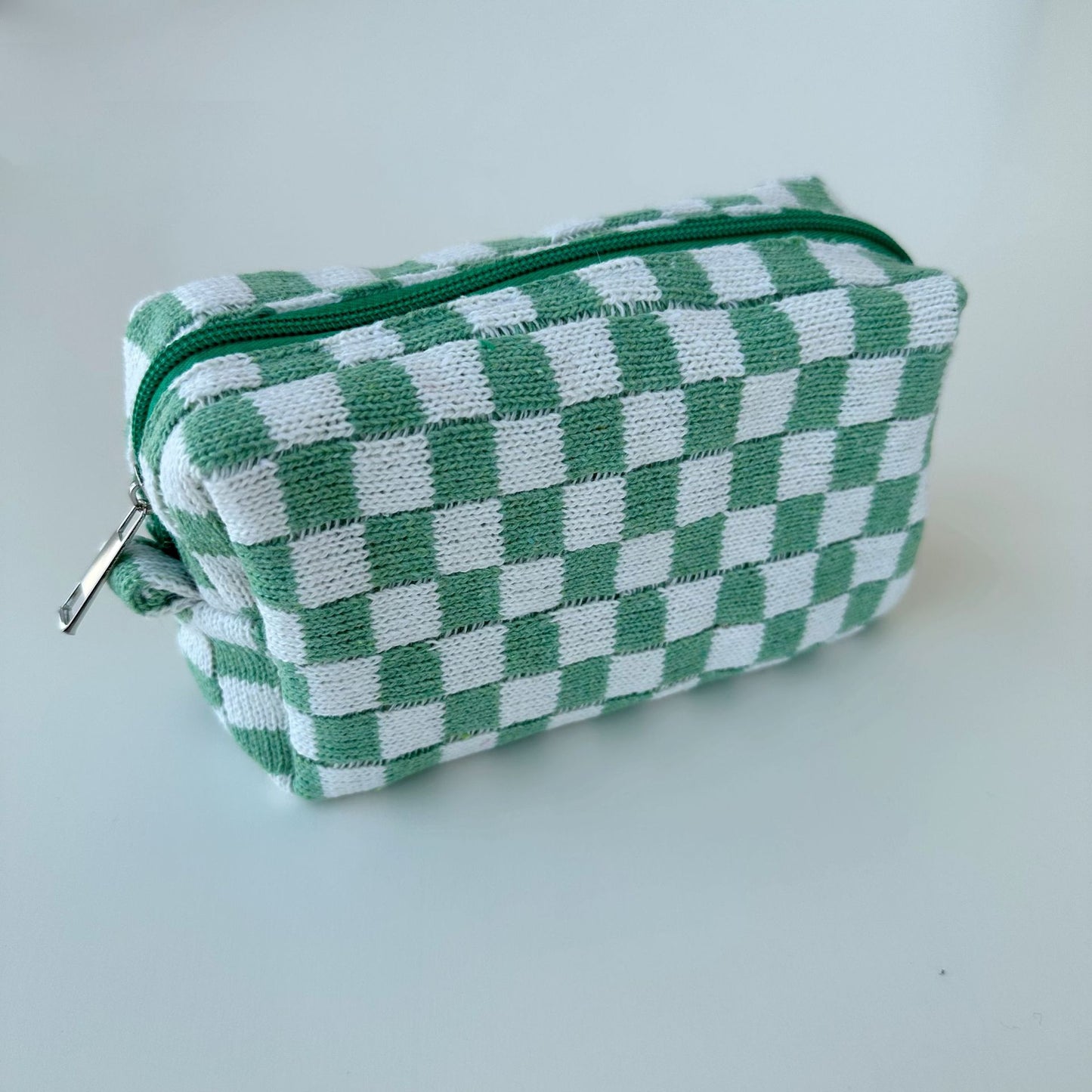 Large Capacity Chessboard Plaid Stripes Color Matching Cosmetic Bags