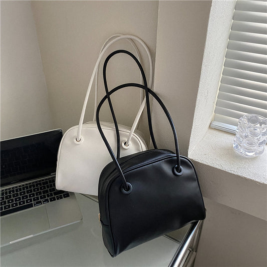 Women's Trendy Underarm Textured Shell Versatile Retro Shoulder Bags