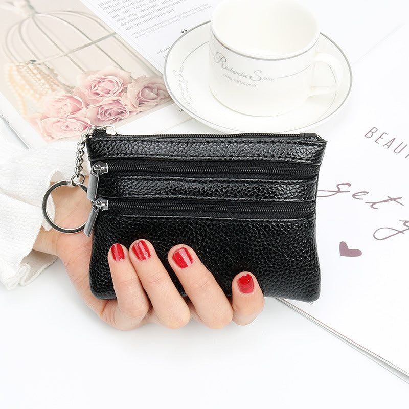 Pretty Women's Fashion Household Zip Clutch Coin Purses