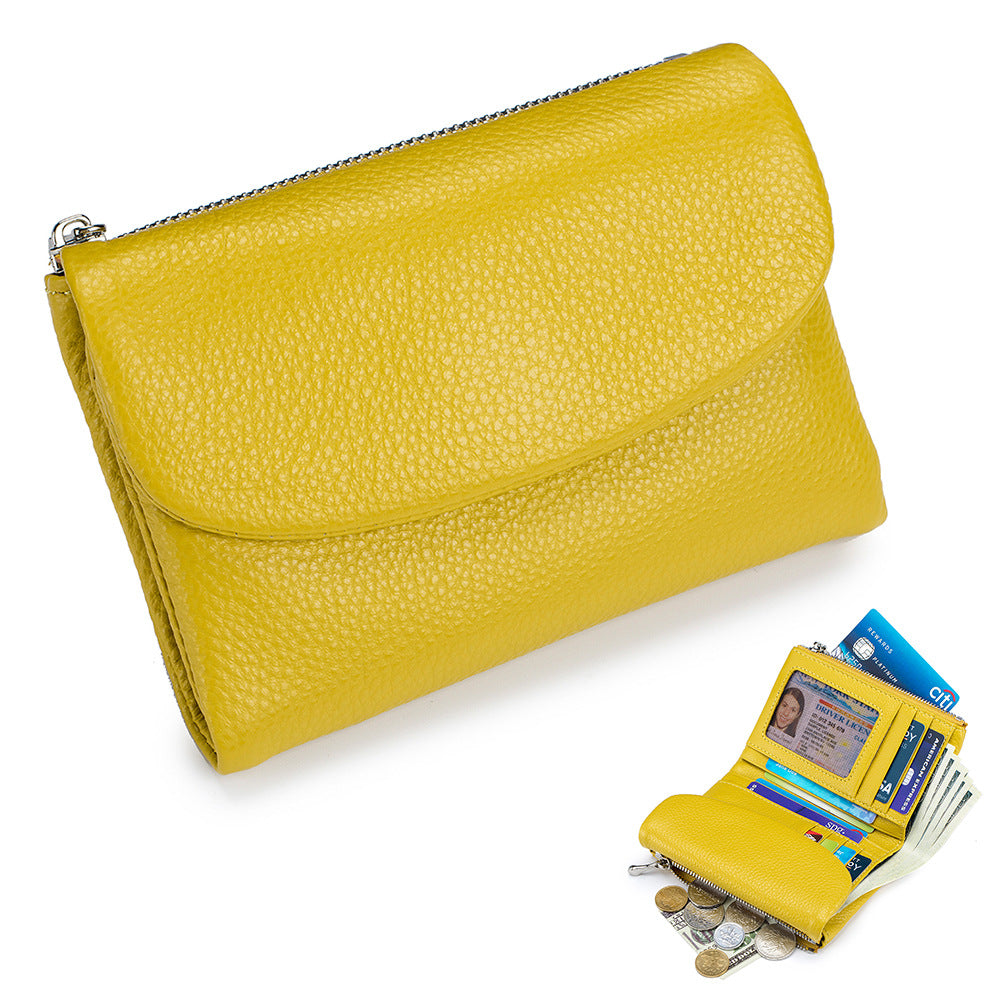 Women's Chic Soft Textured Clutch Large Capacity Ladies Wallets