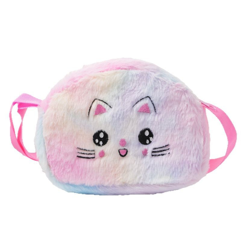 Creative Big Eye Cat Plush Embroidery Cute Women's Shoulder Bag
