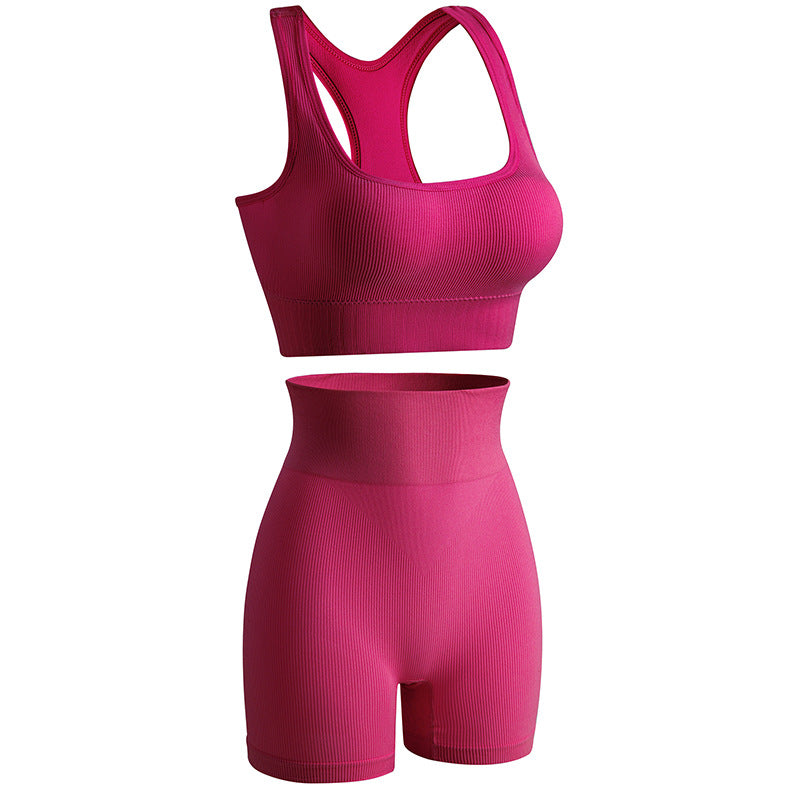 Work Back Seamless Knitted Belly Contracting Shorts Lingerie Sets