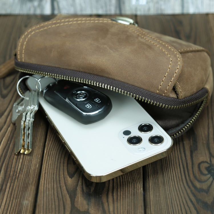 Men's Leather Genuine Construction Site Work Wear Bags