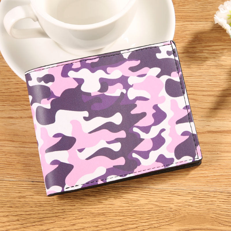 Men's Horizontal Camouflage Printed Two-fold Multiple Slots Cash Men's Wallet