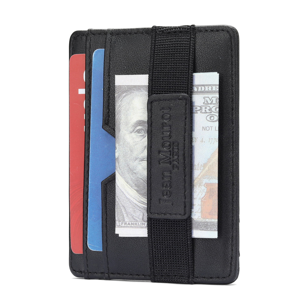 Men's Lightweight High Sense Multiple Slots Genuine Leather Swiping Access Card Holder