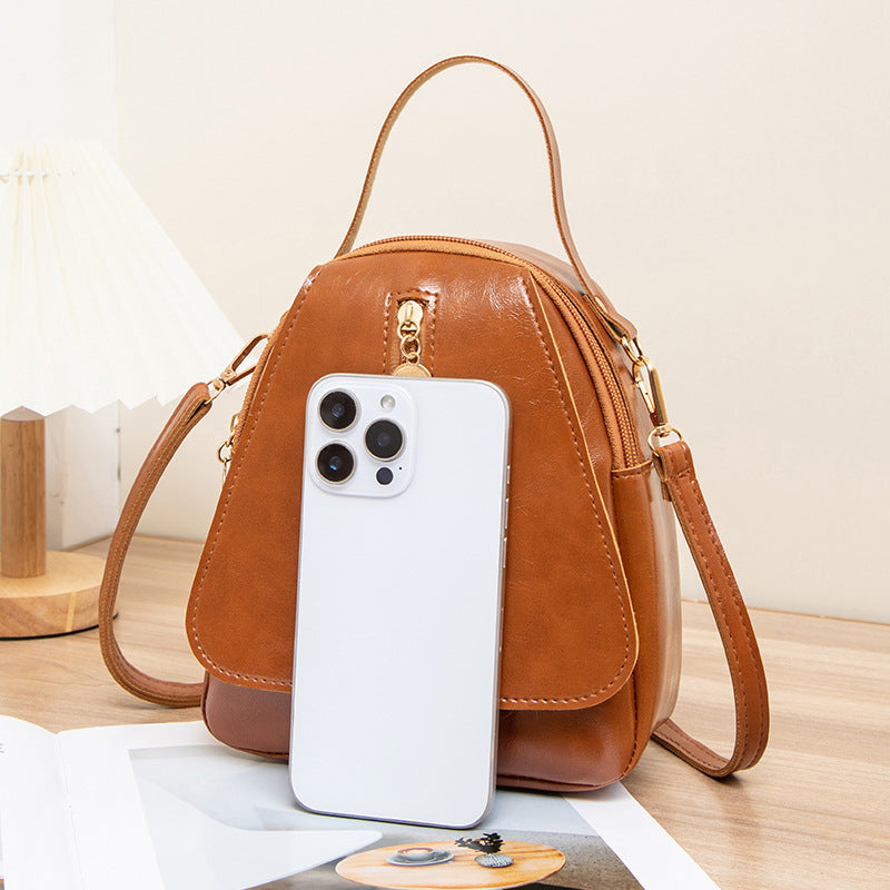 Women's Texture Soft Leather Fashion Retro Single-layer Large Women's Messenger Bag