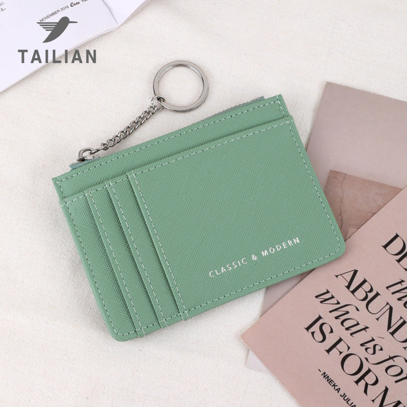 Women's Cross Pattern Korean Mini Multiple Card Holder