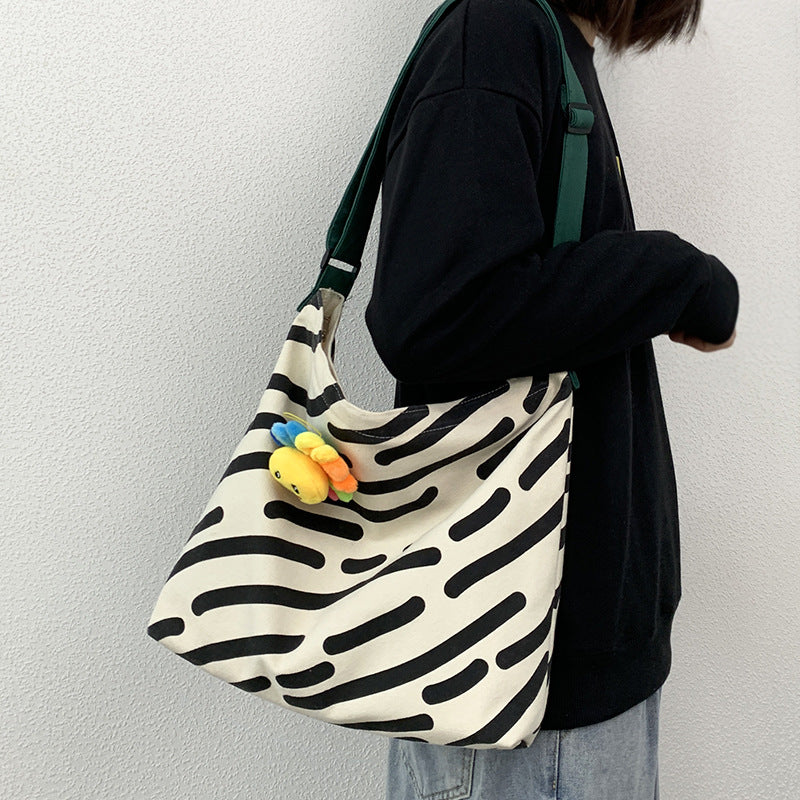 Women's Canvas Portable Large Capacity Class Korean Style Bags
