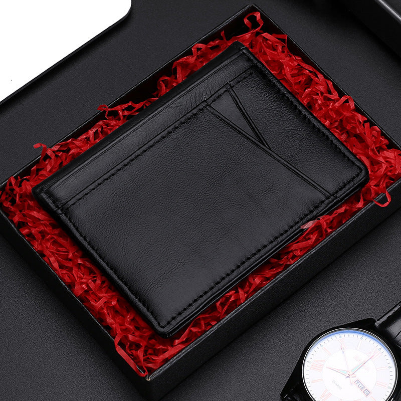 Oil Wax Cattlehide Multiple Slots Genuine Leather Card Holder