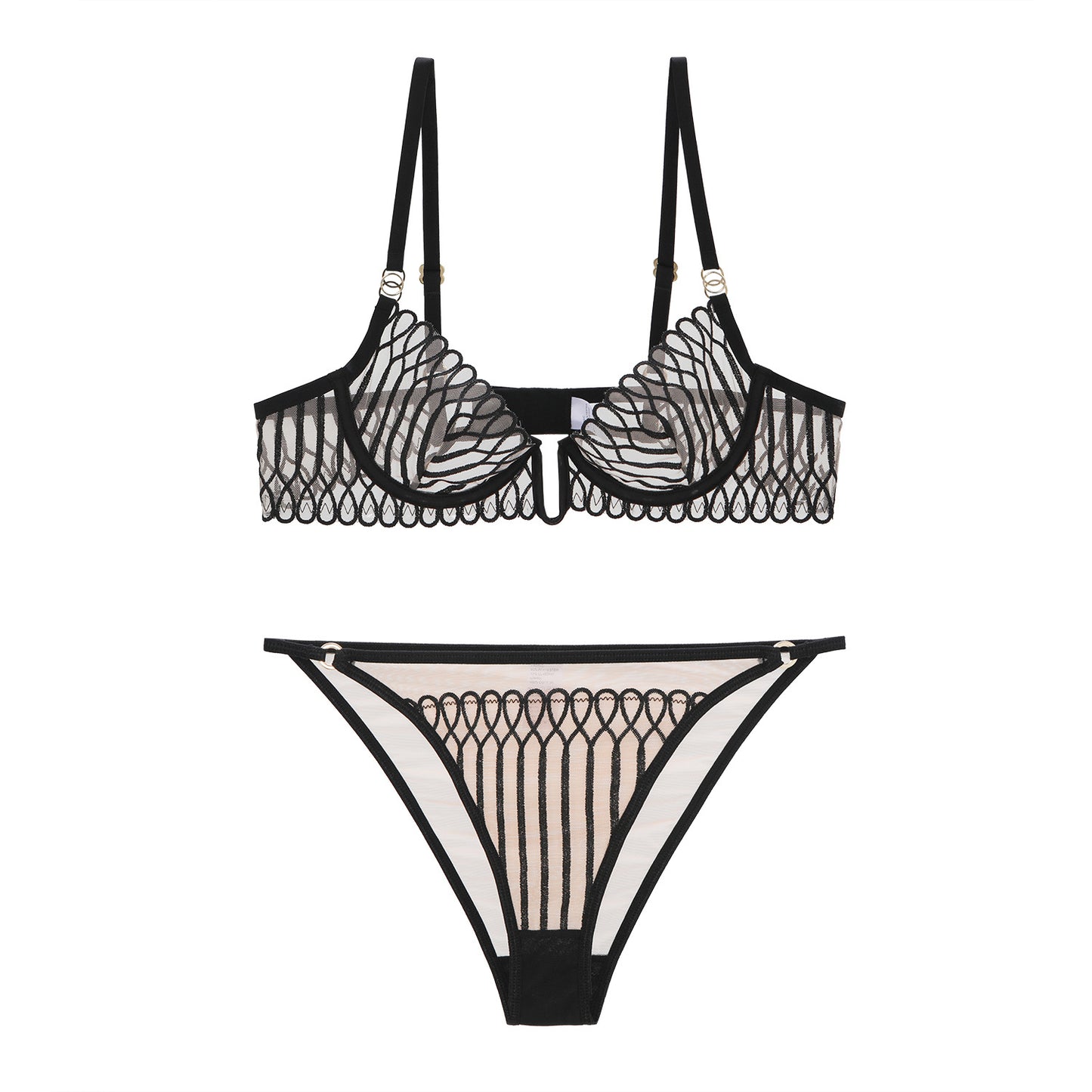 Elegant Graceful Deep Steel Ring Natural Bras