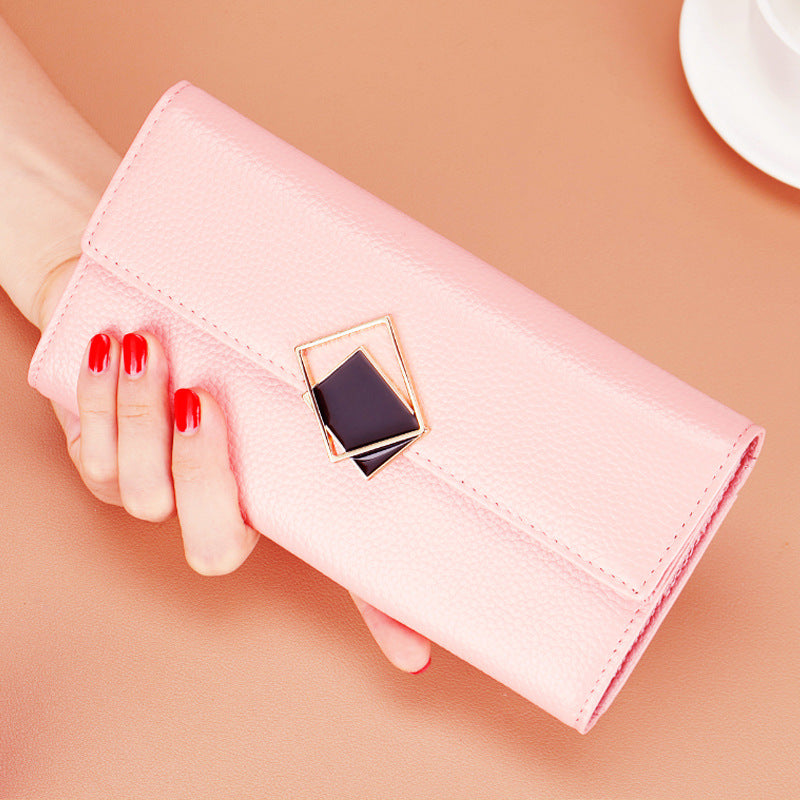Women's Long Genuine Leather Cowhide Large Capacity Clutch Exquisite Multiple Ladies Wallet