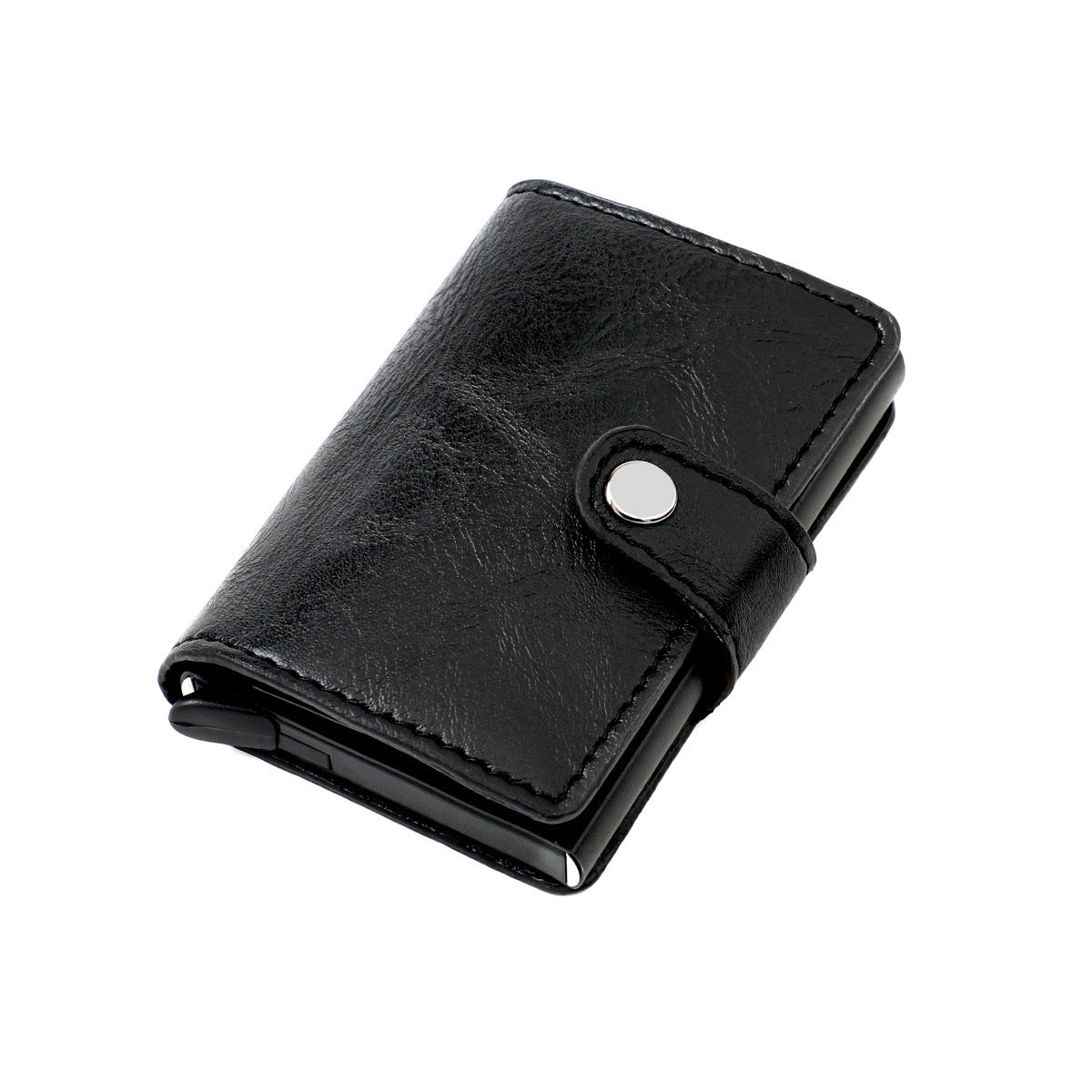Men's Box Shielded Swiping Slim Credit Alloy Card Holder