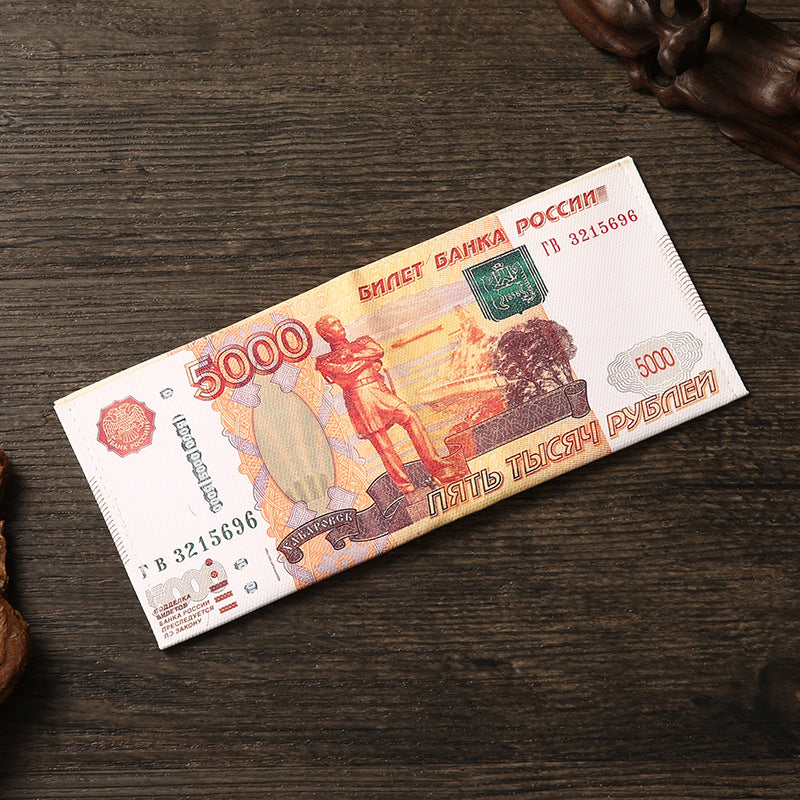 Men's Creative Dollar Printing Various Countries Pattern Men's Wallet