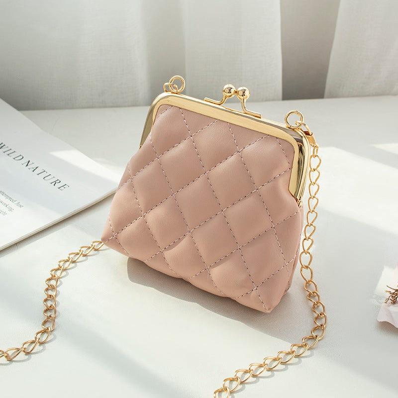 Graceful Popular Women's Rhombus Textured Short Bags