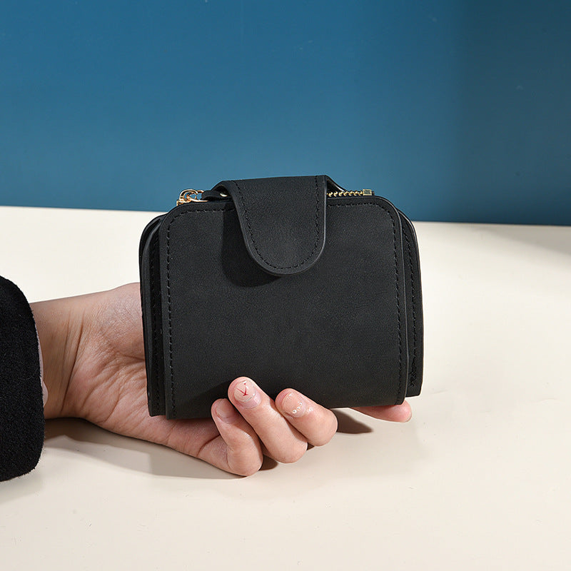 Women's Korean Style Fashion Short Multiple Slots Ladies Wallets