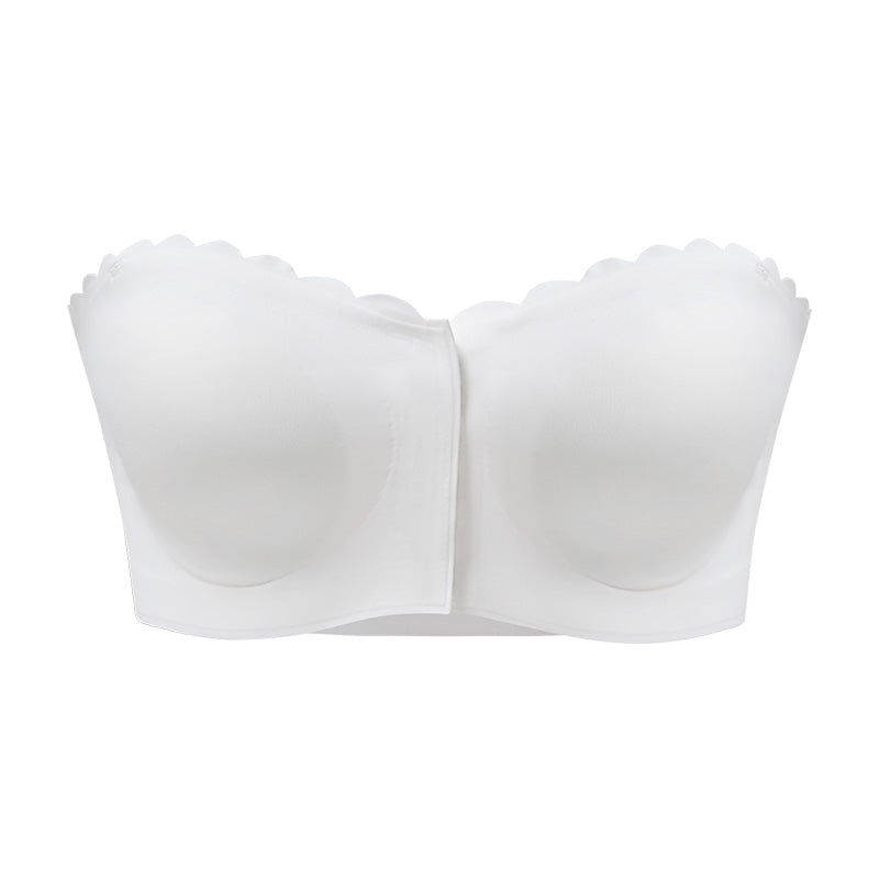 Women's Buckle Seamless Strapless Inner Wear Push Up No Drop Lingerie Sets