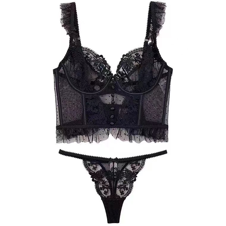 Match Thin Lace Sexy French Strap Bras