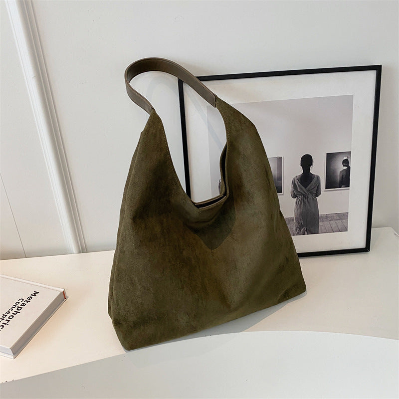 Women's Large Capacity Fashion Vintage Flannel Trendy Women's Shoulder Bag