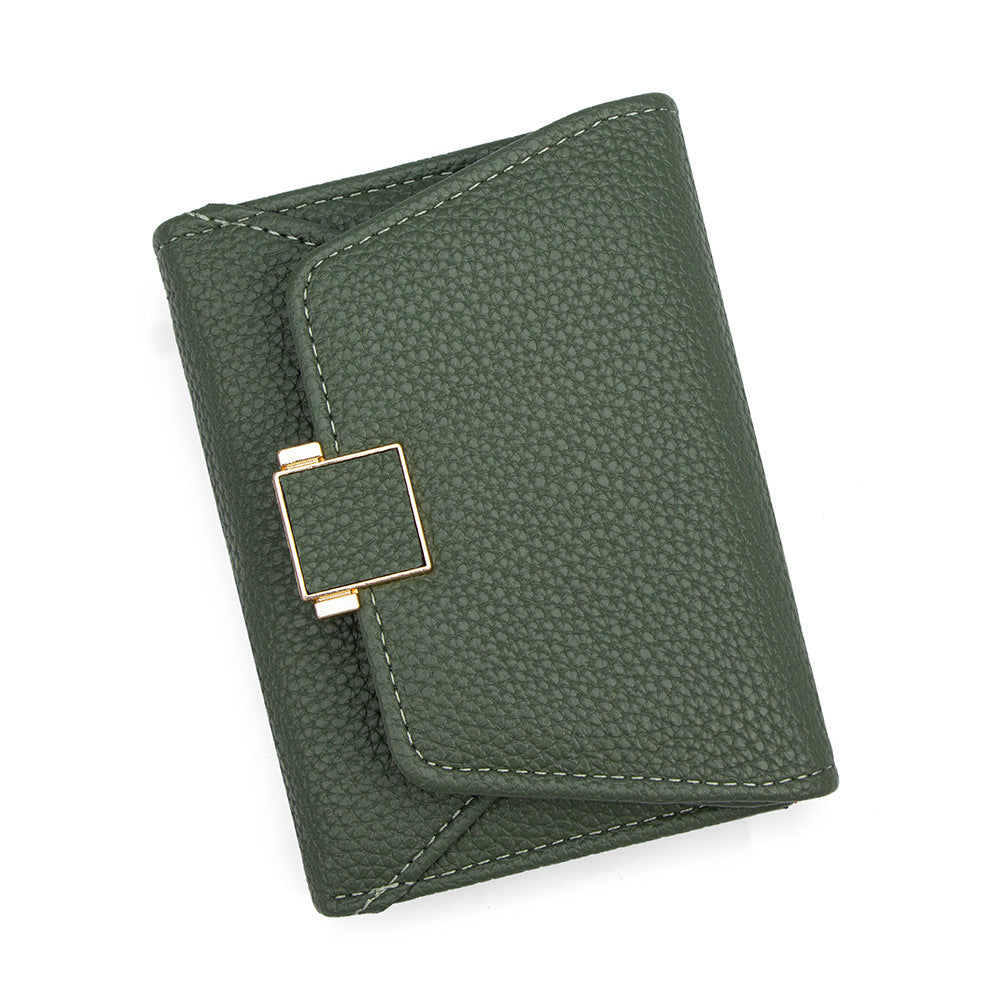 Women's Exquisite Embossed Two Fold Folding Side Bags