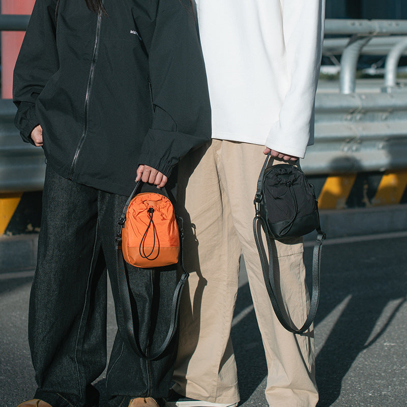 Simplicity Solid Color Kettle Fashion Couple Street Shoulder Bags
