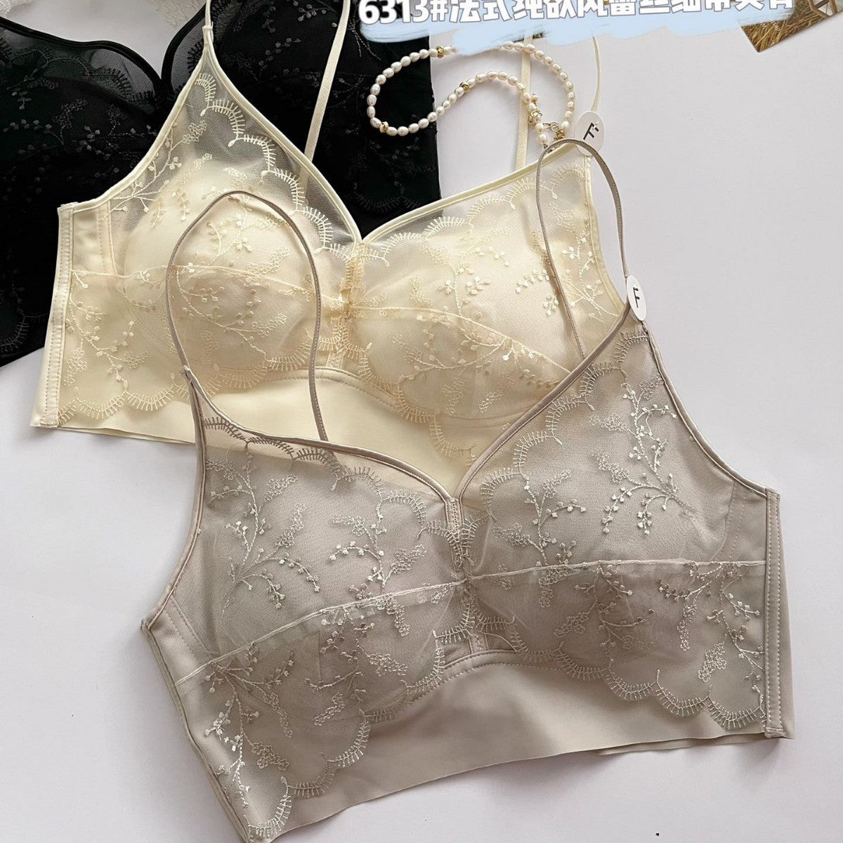 French Lace Fixed One Latex Push Up Ladies Tanks Camis
