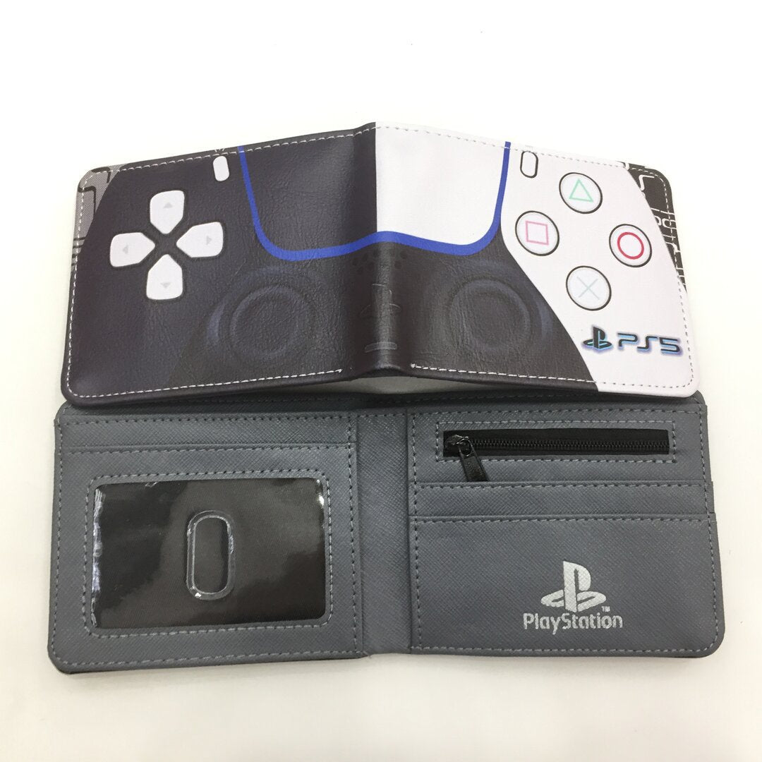 Men's Unique Cool Short Gray Bifold Coin Purses