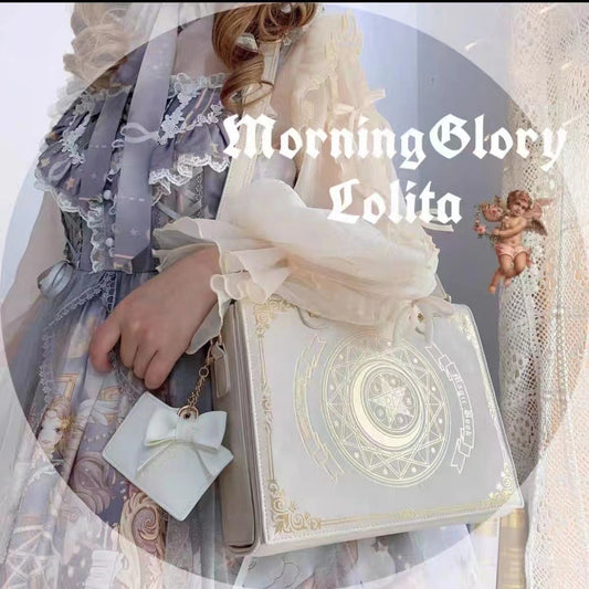 Star Moon Magic Book Flip Lady Shoulder Bags