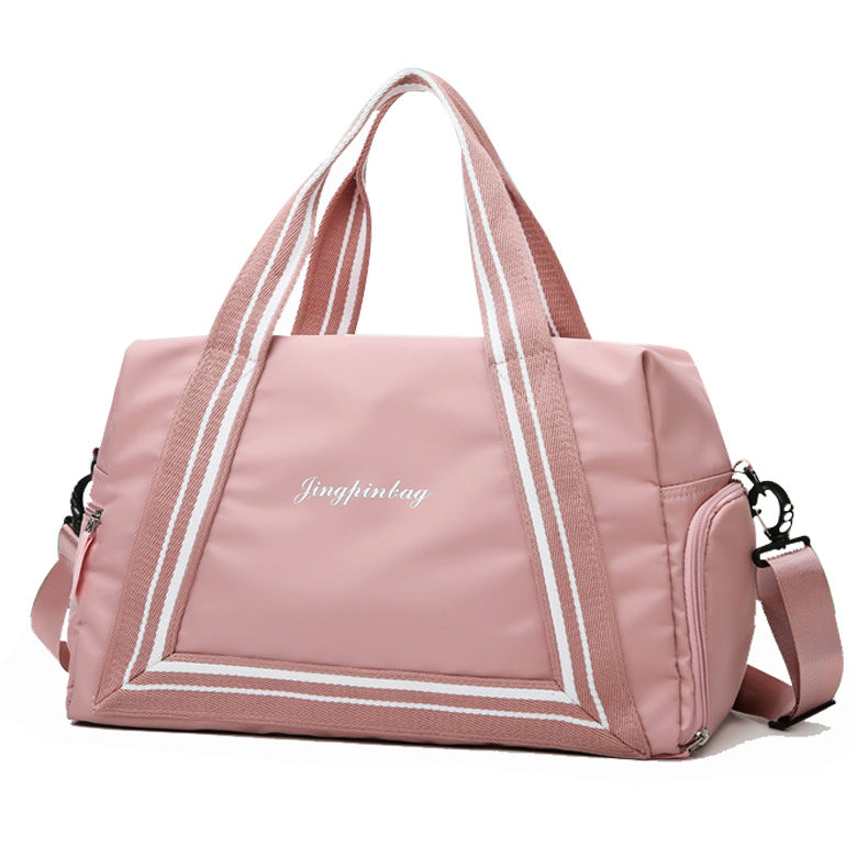 Large Capacity Dry Wet Separation Yoga Fitness Printed Travel Bags