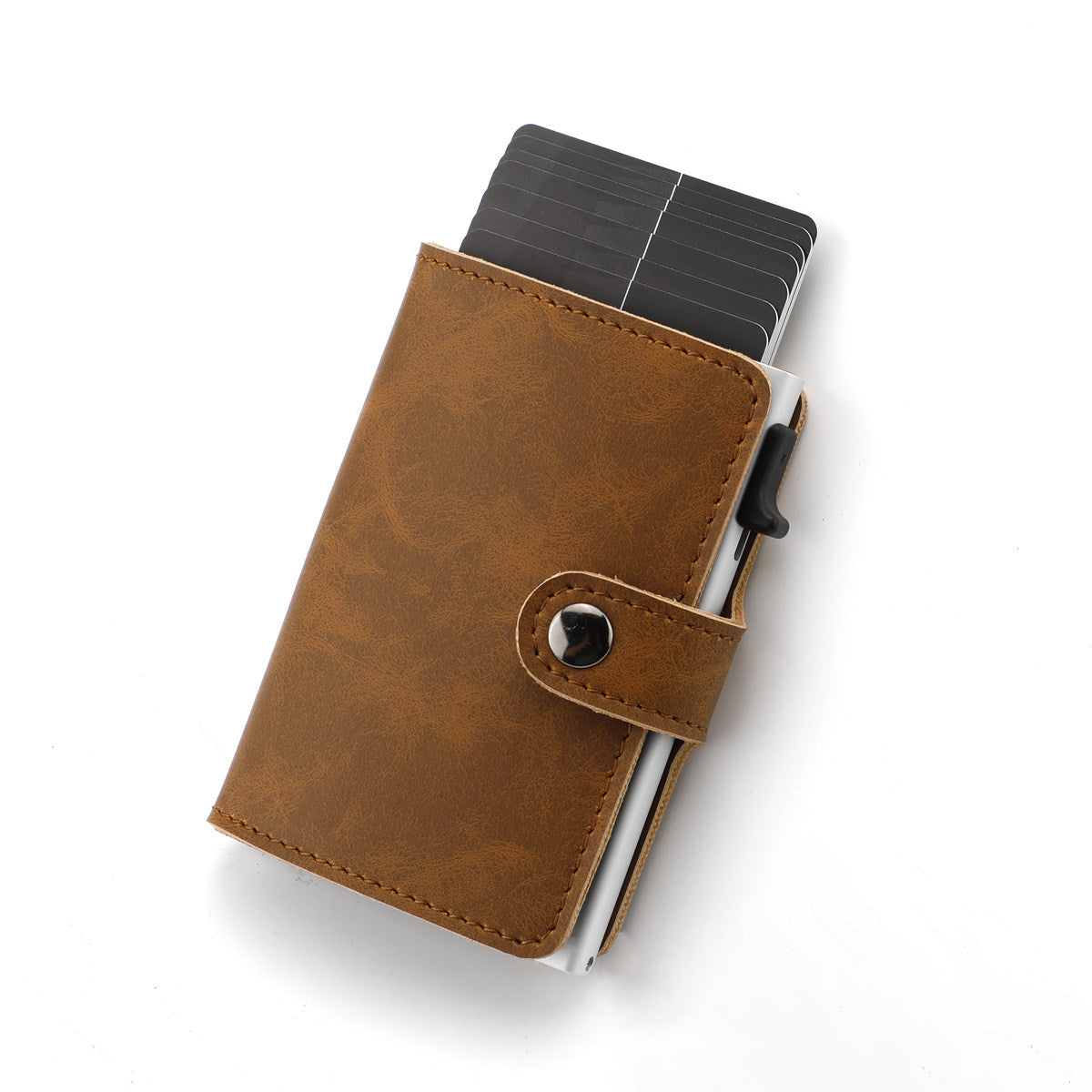 Autumn Automatic Pinball Side Push Aluminum Box Credit Card Holder