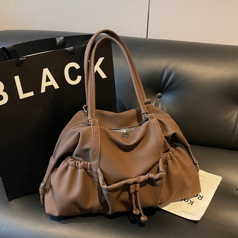 Capacity Soft Surface Versatile Commuter Simple Women's Shoulder Bag