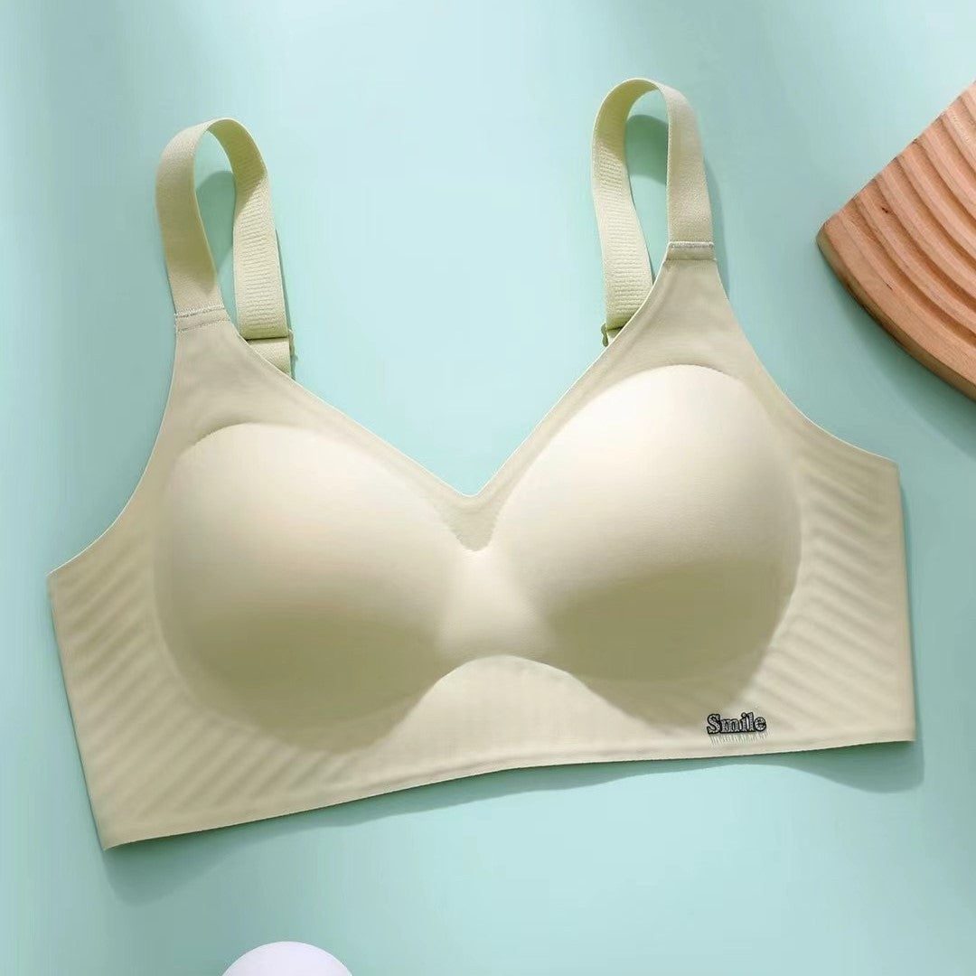 Palm Cup Glossy Jelly Underwear Wireless Soft Support Bras
