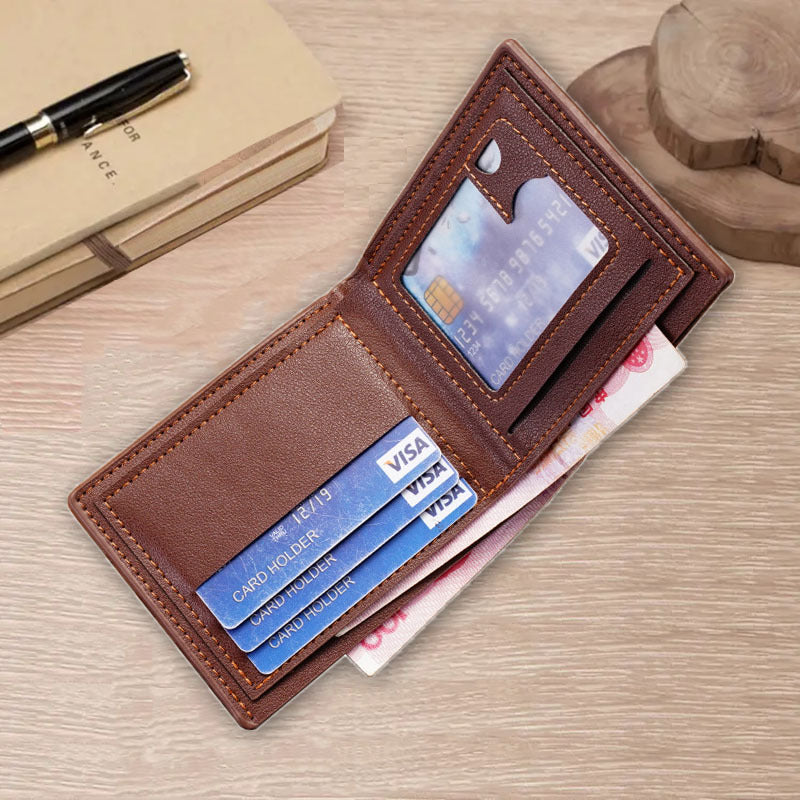 Men's Slots Fashion Leisure Male Youth Two Fold Horizontal Men's Wallets
