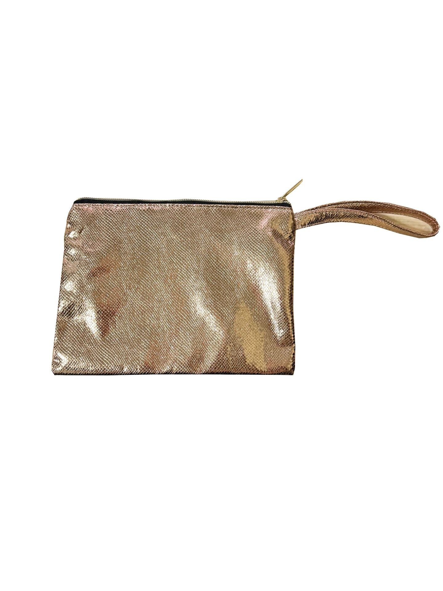 Hand Carrying Waterproof Portable Toiletry Snakeskin Pattern Pu Handbags