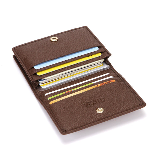 Women's & Men's & Litchi Leather Business Large Capacity Card Holder