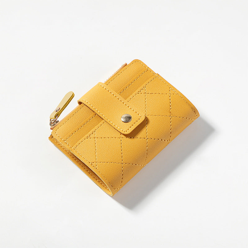 Women's Short Solid Color Summer Zipper Ladies Wallets