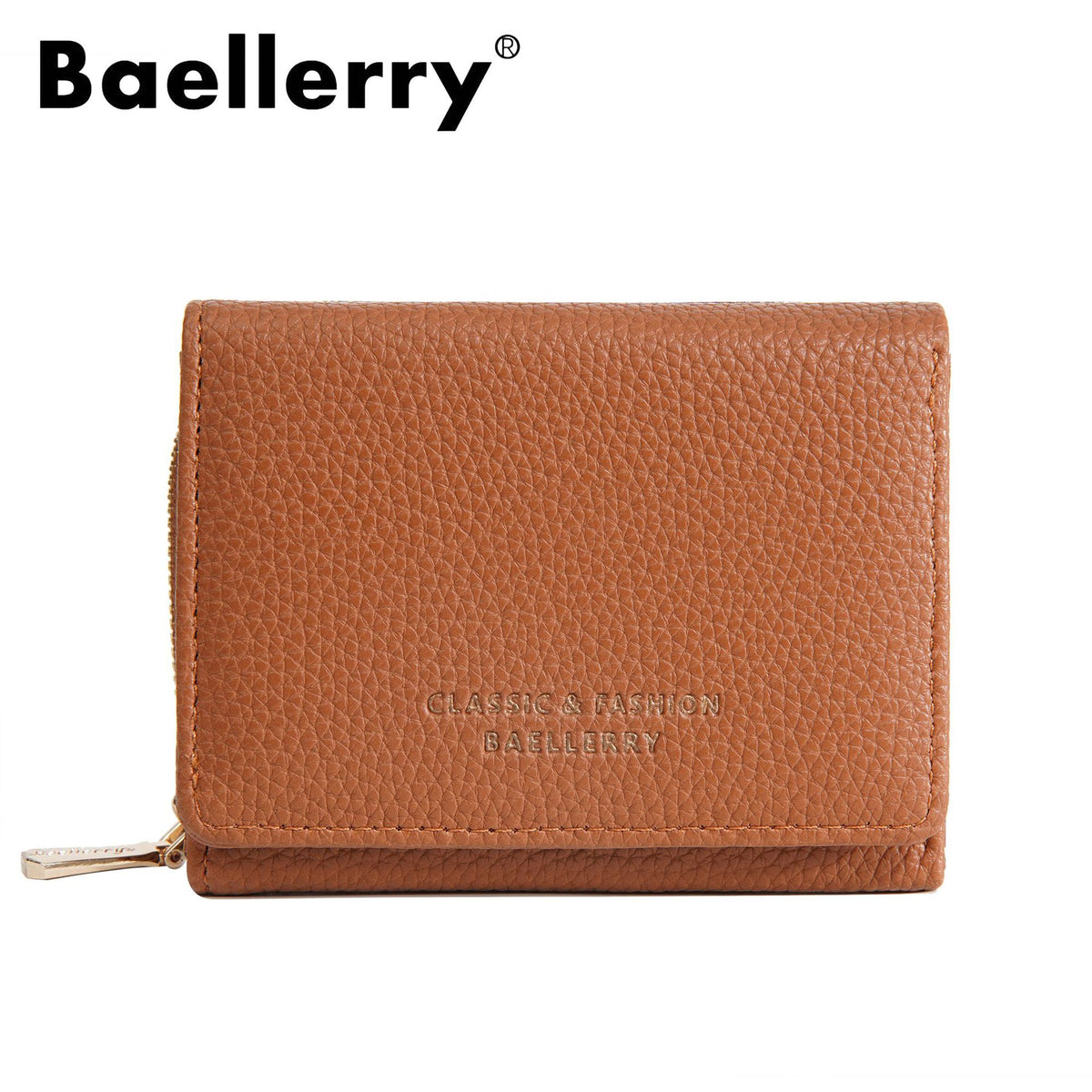 Women's Short Female Zipper Lychee Pattern Fashion Coin Purses