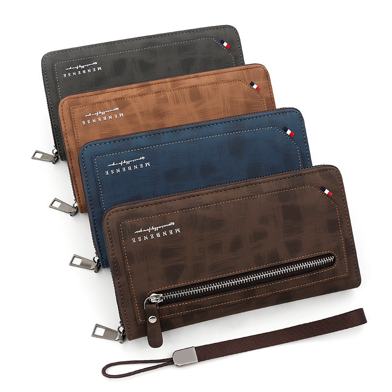 Men's Long Fashion Around Zipper Clutch Men's Wallet
