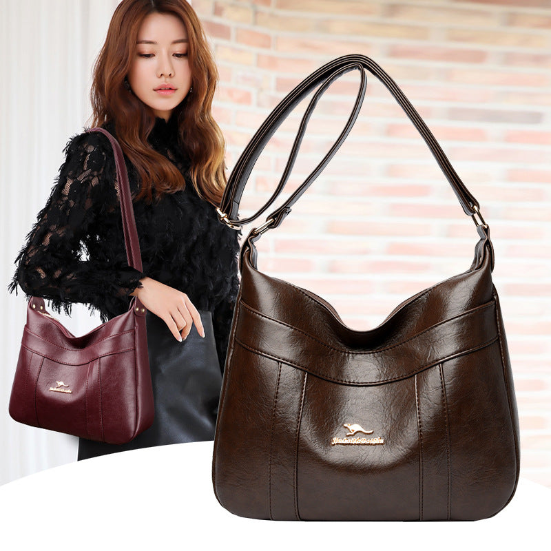 Women's Mother Leather Large Capacity Style Women's Shoulder Bag
