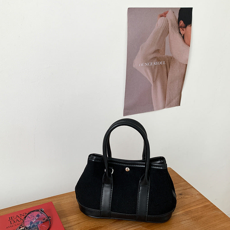 Durable Korean Suede Stitching Portable Design Bags