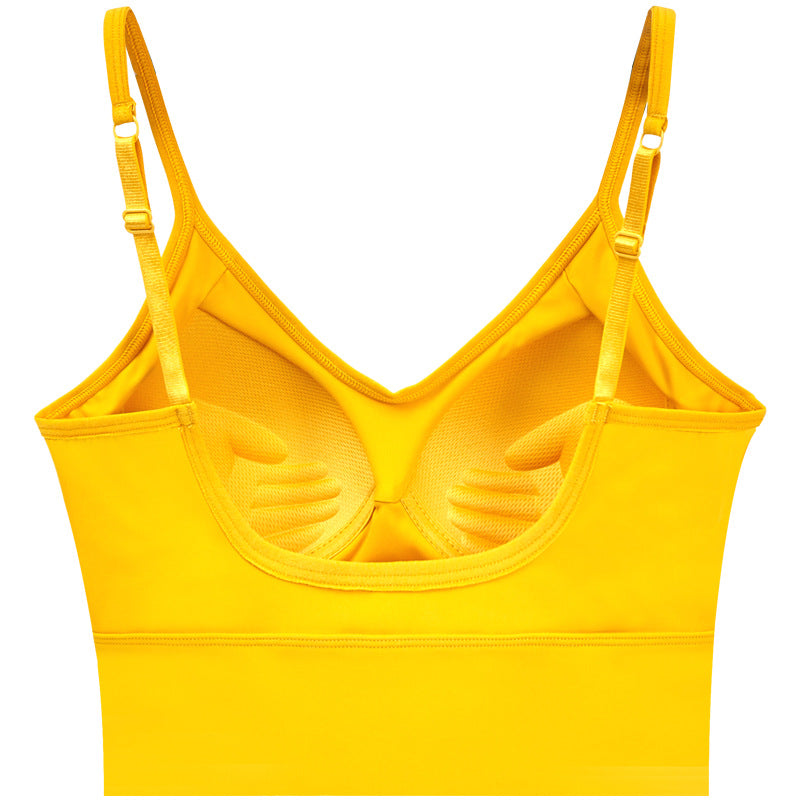 Female Spaghetti Strap With Chest Pad Tanks Camis
