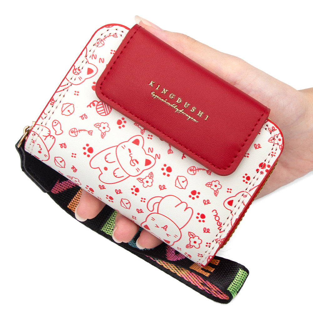 Women's Korean Fresh Kitten Expanding Bank Storage Wrist Buckle
