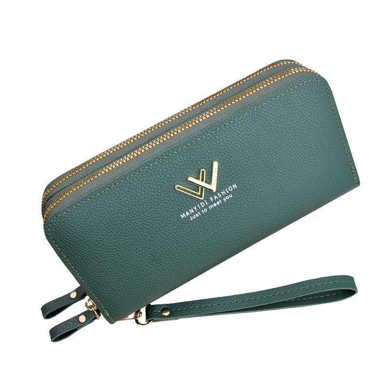 Women's Long Double Zip Clutch Fashion Simple Ladies Wallets
