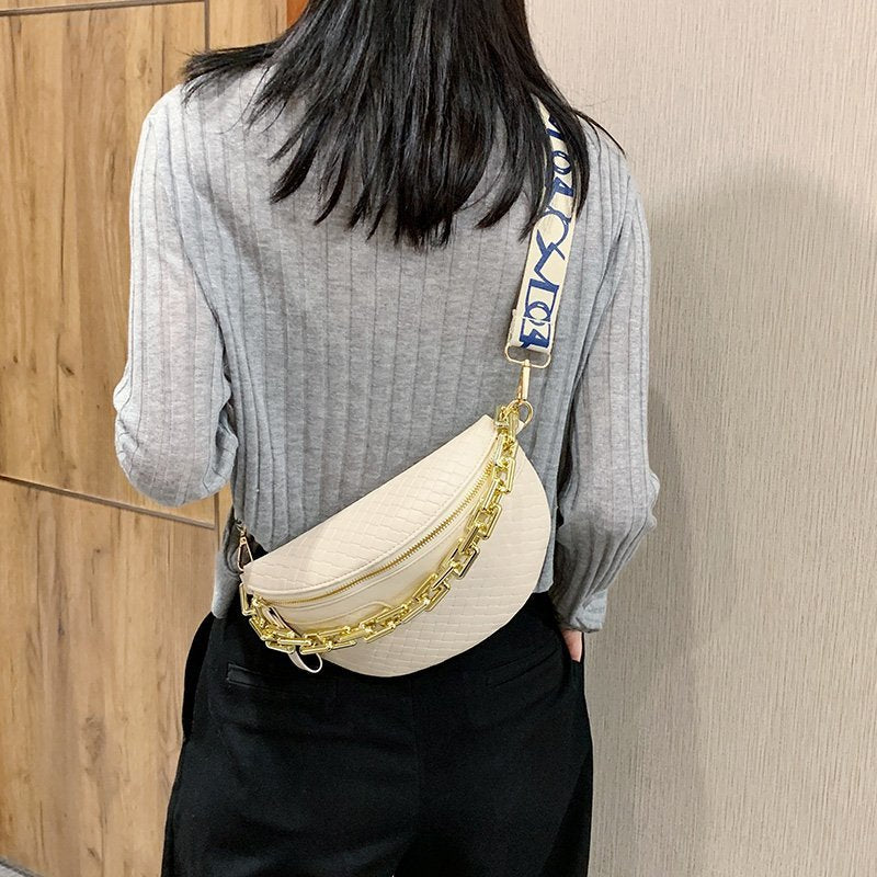 Women's Thick Chain High-grade Plaid Fashionable Women's Messenger Bag