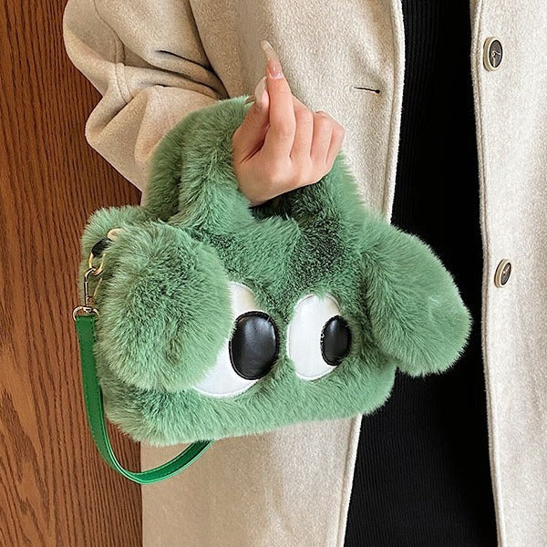 Plush Cute Big Eyes Puppy Oblique Bags
