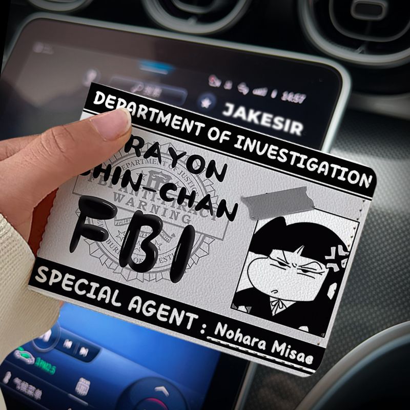 Crayon Funny Driving License Protective Cover Card Holder