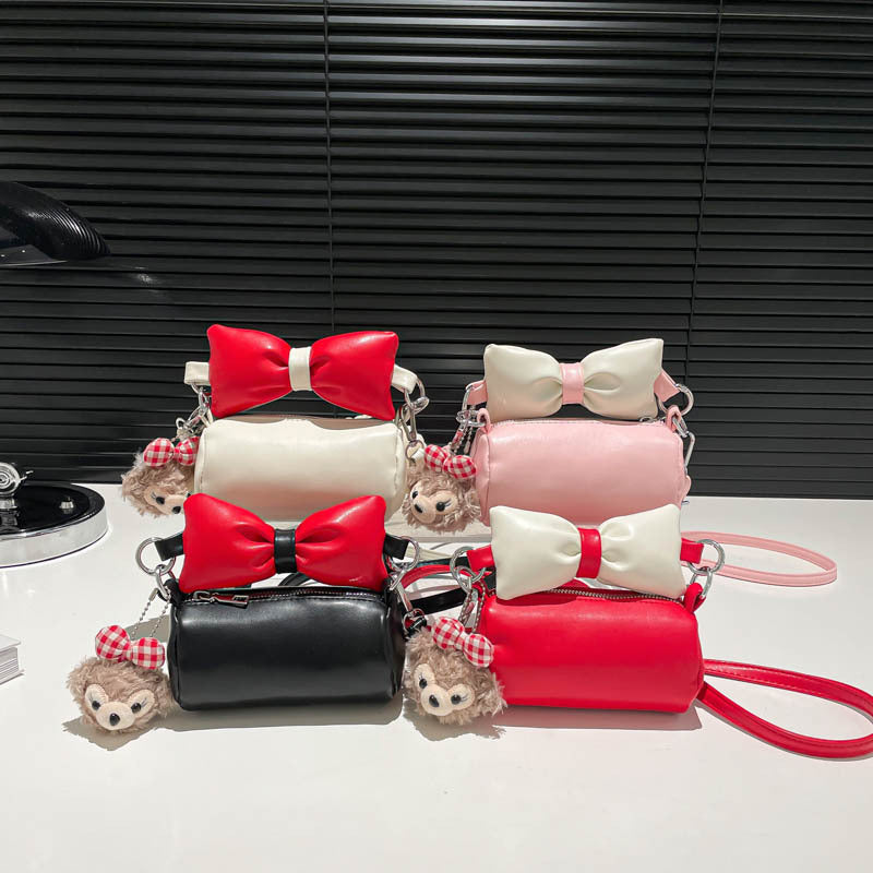 Women's Spring Korean Texture Fashion Bow Western Style Large Capacity Women's Shoulder Bag