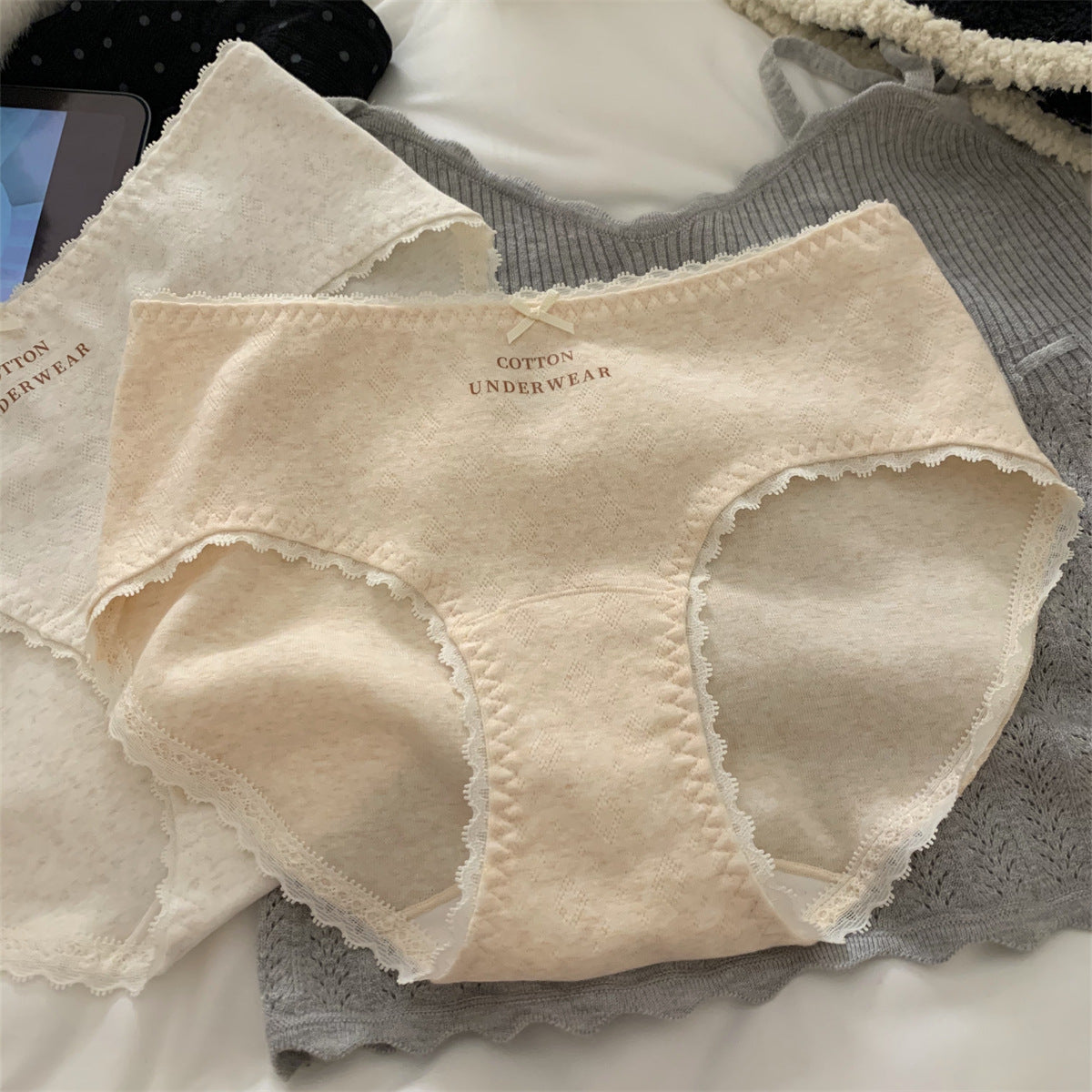 Women's Full Pants Cotton Underwear Lengthened Antibacterial Panties