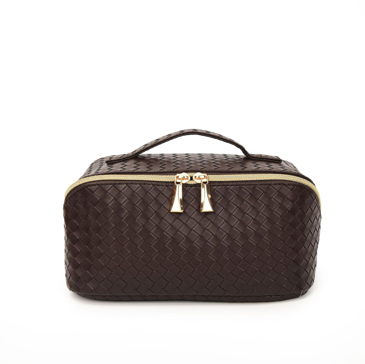 Woven Pattern High-grade Simple Large Capacity Storage Portable Tile Makeup Bag