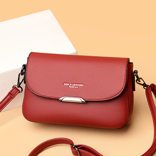 Women's Mom Style Leather Large Capacity Shoulder Bags