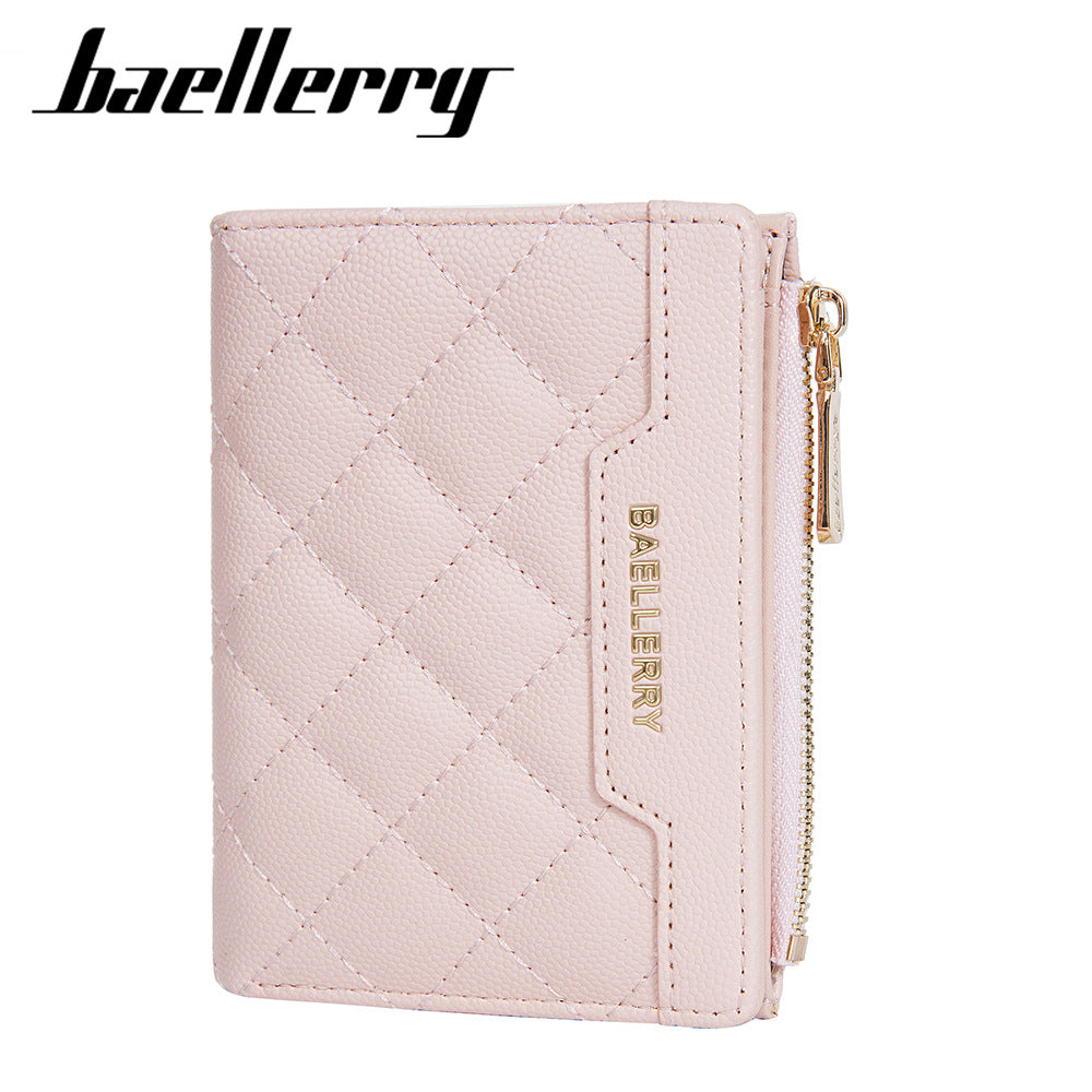 Color Short Snap Zipper Female Cartoon Ladies Wallet
